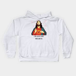 jesus, i want you believe Kids Hoodie